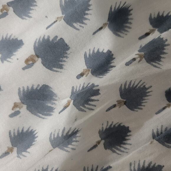 Emerson Fry Isla Mini Dress White Print Babydoll Cotton HandBlock Swingy Small - Picture 9 of 16